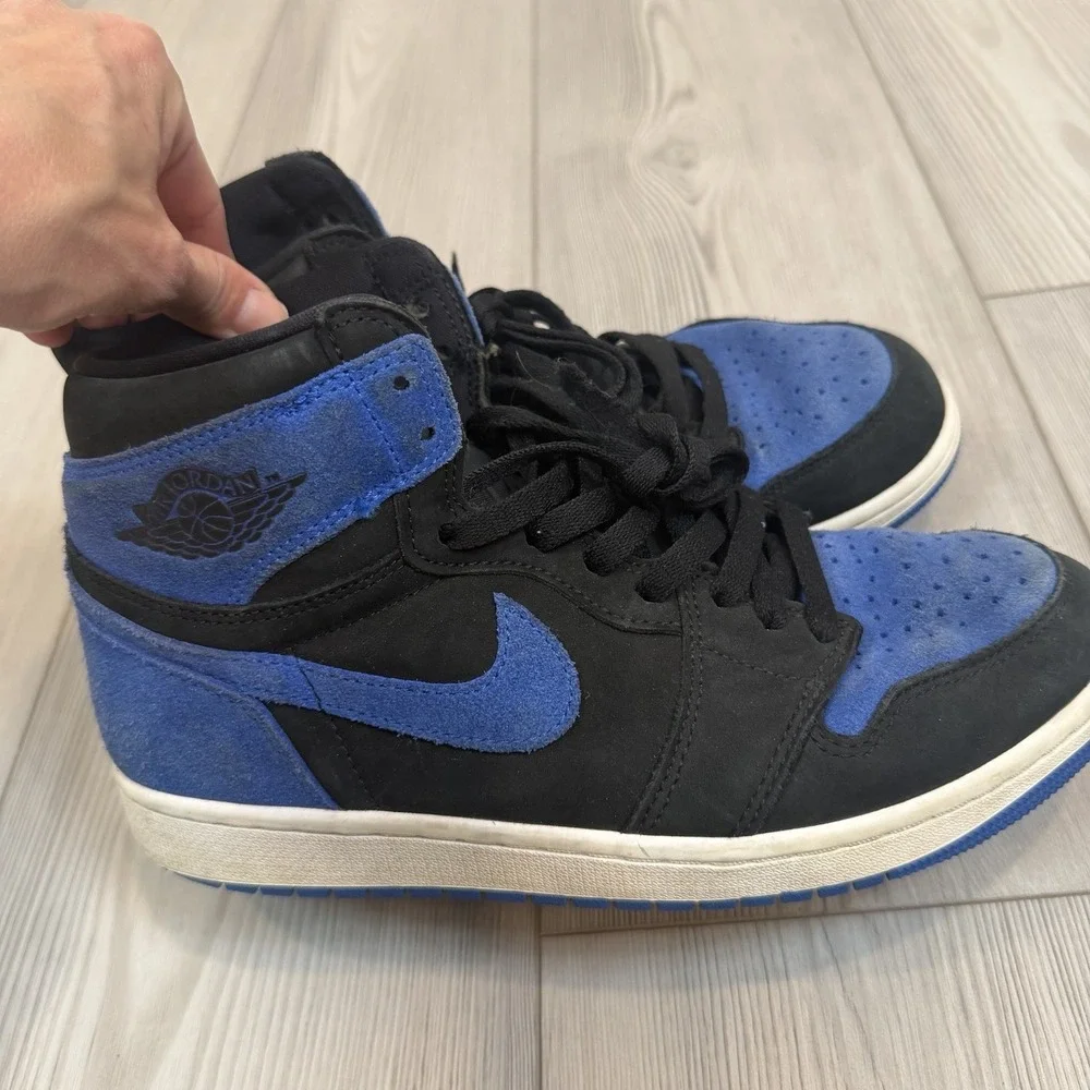 Nike Air Jordan‎ 1 High OG Men's Size 9 DZ5485-042 Black & Royal Blue
